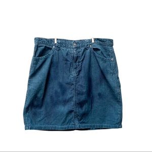 H&M | Teal Corduroy Skirt